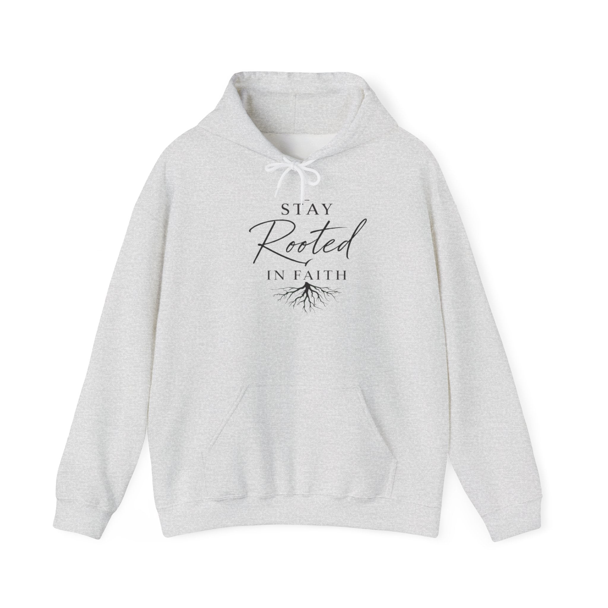 Faith Hoodie — "Stay Rooted in Faith" Graphic Pullover