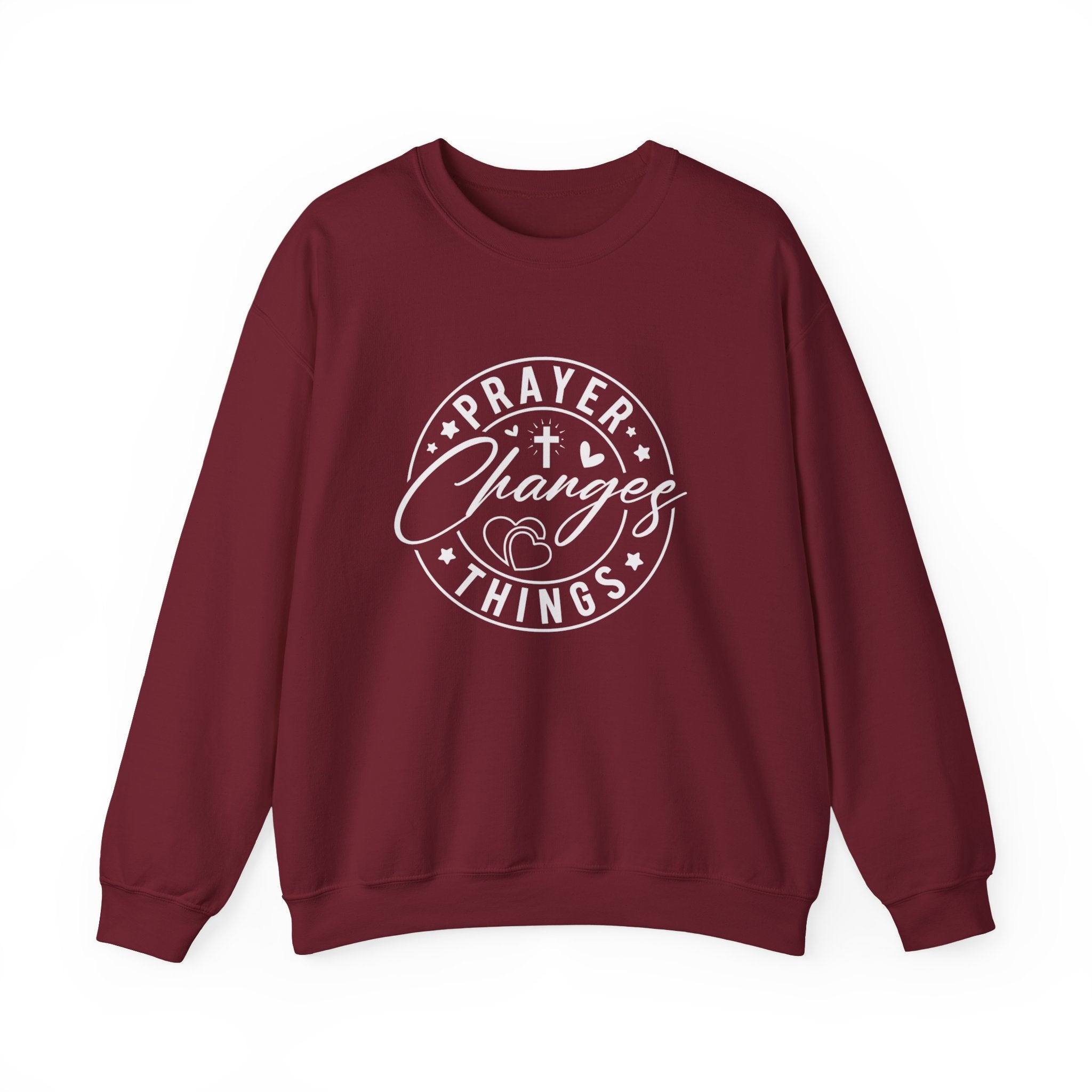 Prayer Changes Things Sweatshirt — Inspirational Christian Crewneck