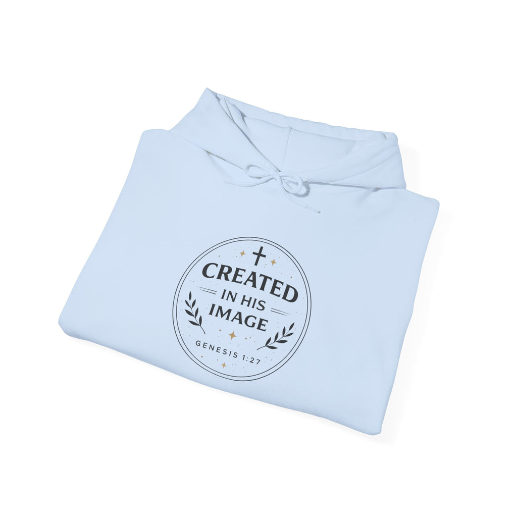 Womens Created in His Image Hoodie — Christian Faith Hooded Sweatshirt