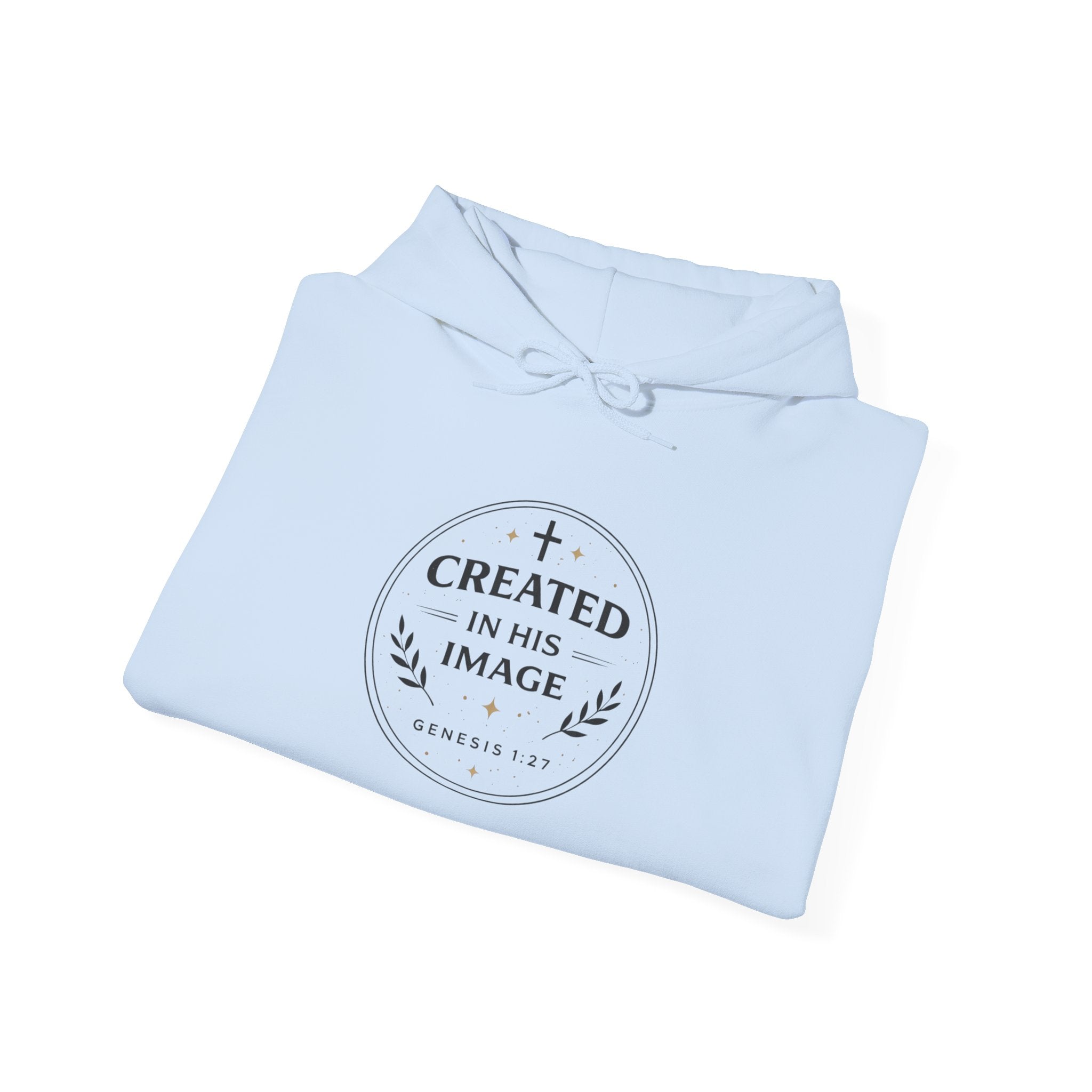 Womens Created in His Image Hoodie — Christian Faith Hooded Sweatshirt