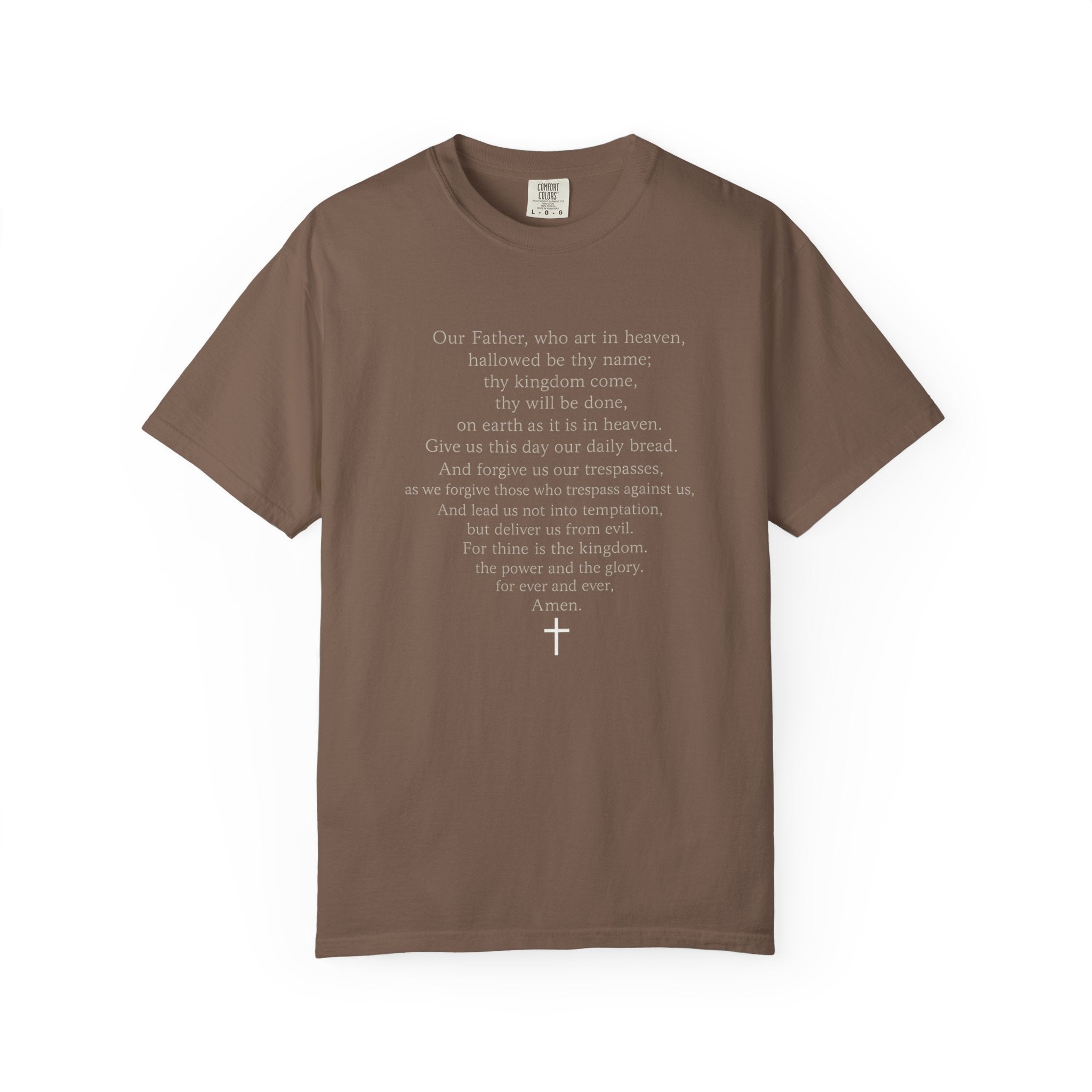 Lord's Prayer text T-shirt | Christian scripture tee