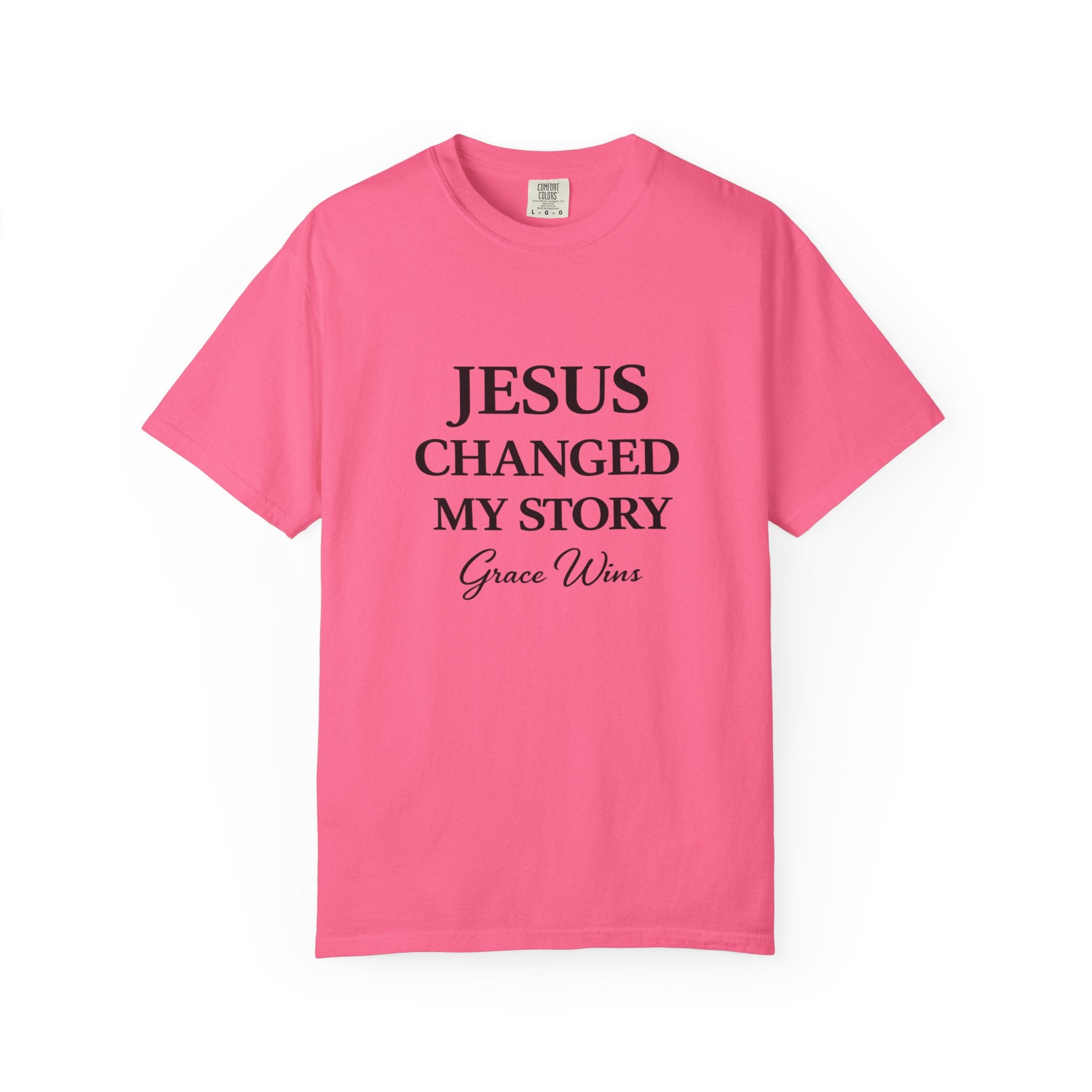 Christian T-Shirt — "Jesus Changed My Story" Inspirational Graphic Tee