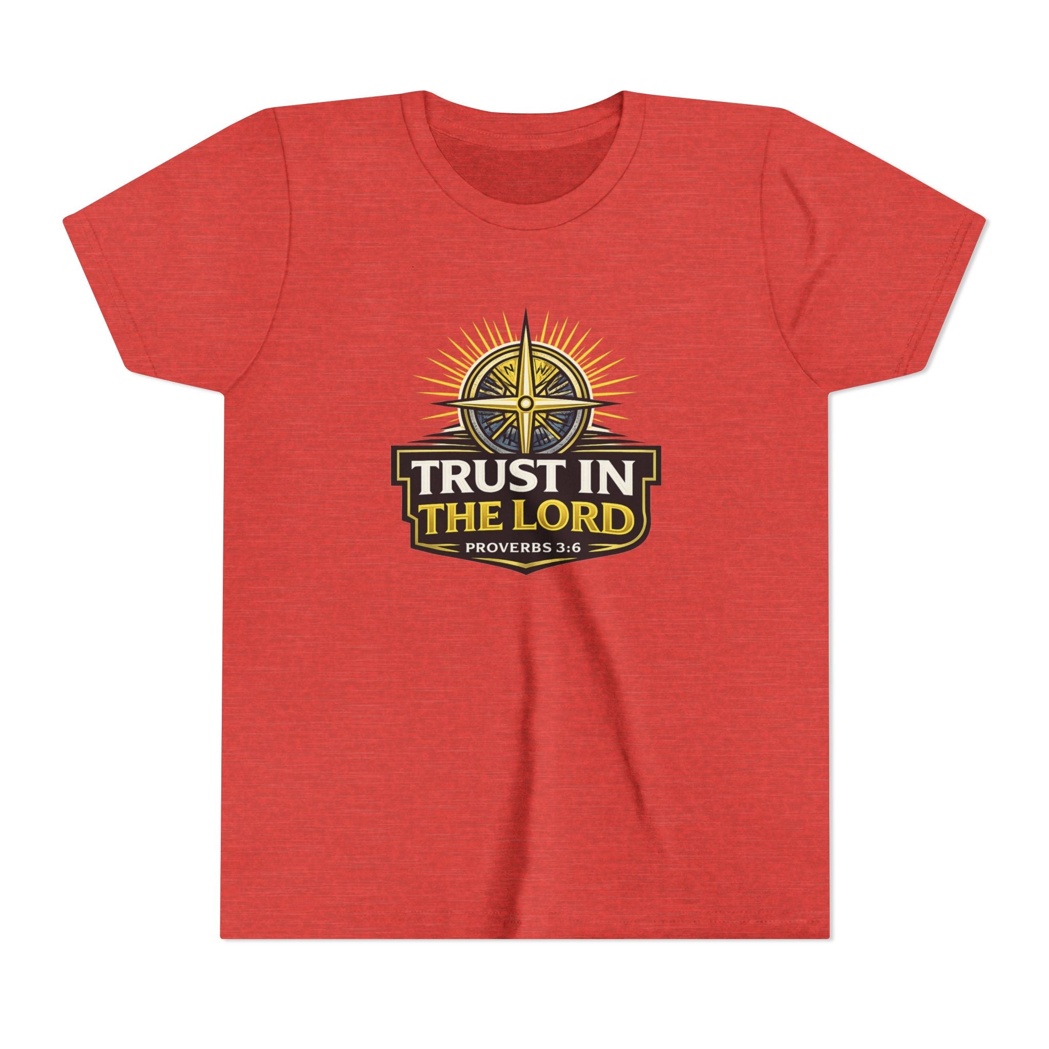 Youth Tee - "Trust in the Lord" Compass Design (Proverbs 3:5-6)