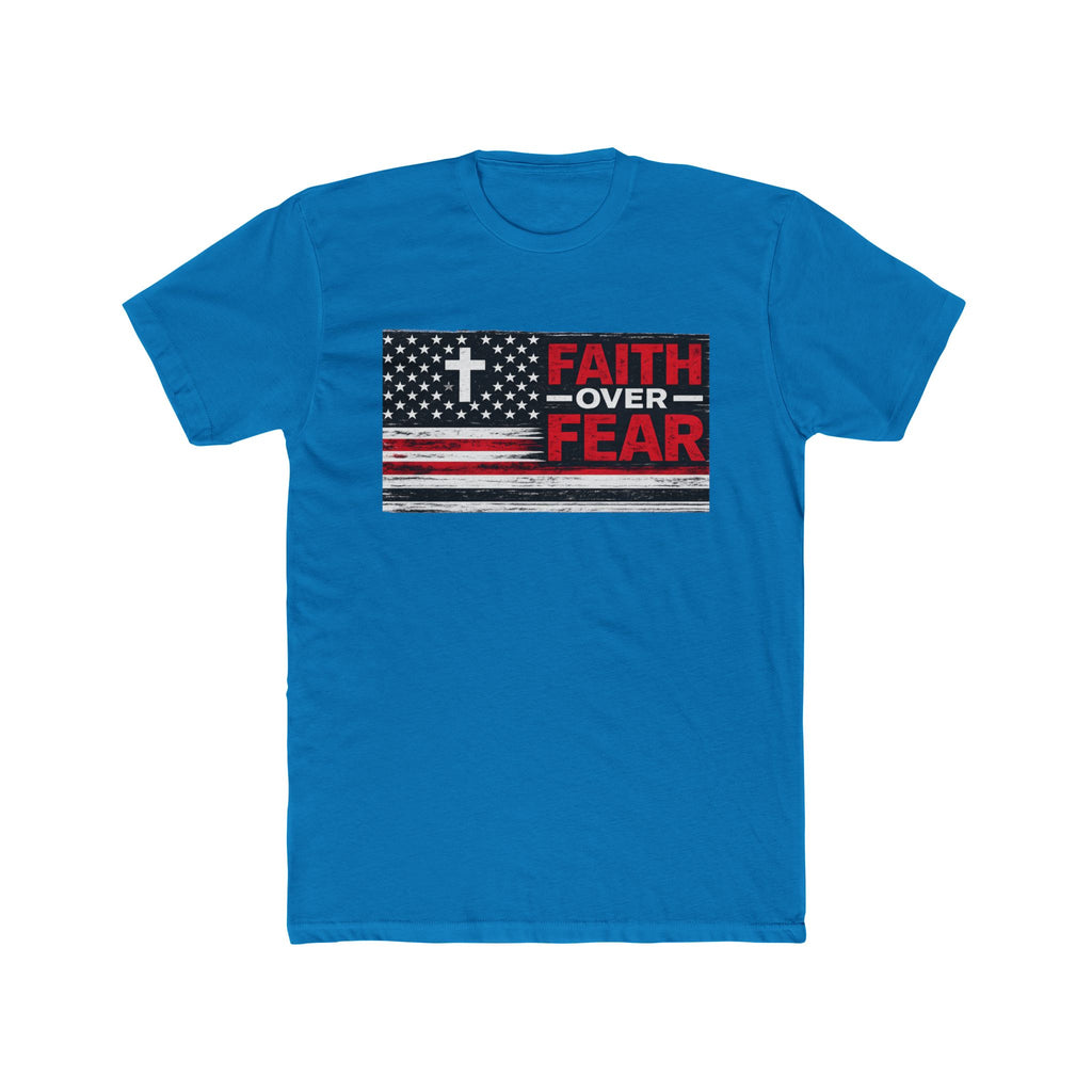 Faith Over Fear T‑Shirt — Christian Flag Graphic Tee