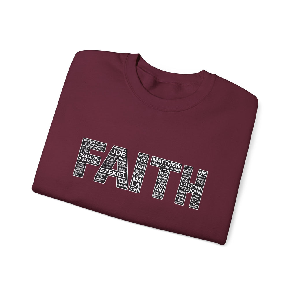 Womens Faith Graphic Sweatshirt  Inspirational Faith Crewneck