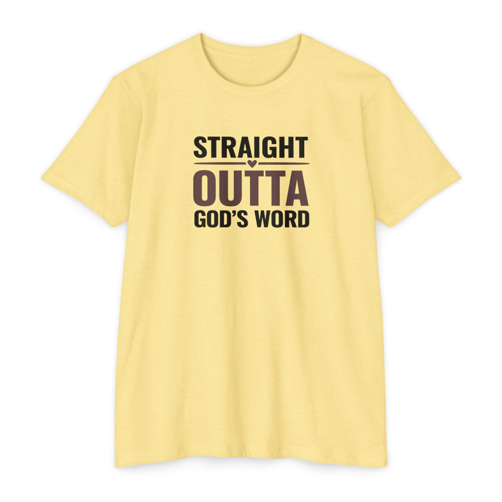 Womens Straight Outta God's Word T-shirt | Christian Faith Scripture Tee