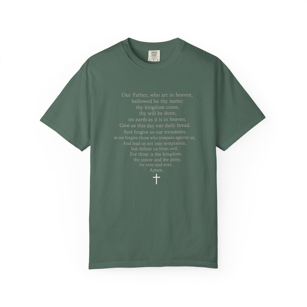 Lord's Prayer text T-shirt | Christian scripture tee