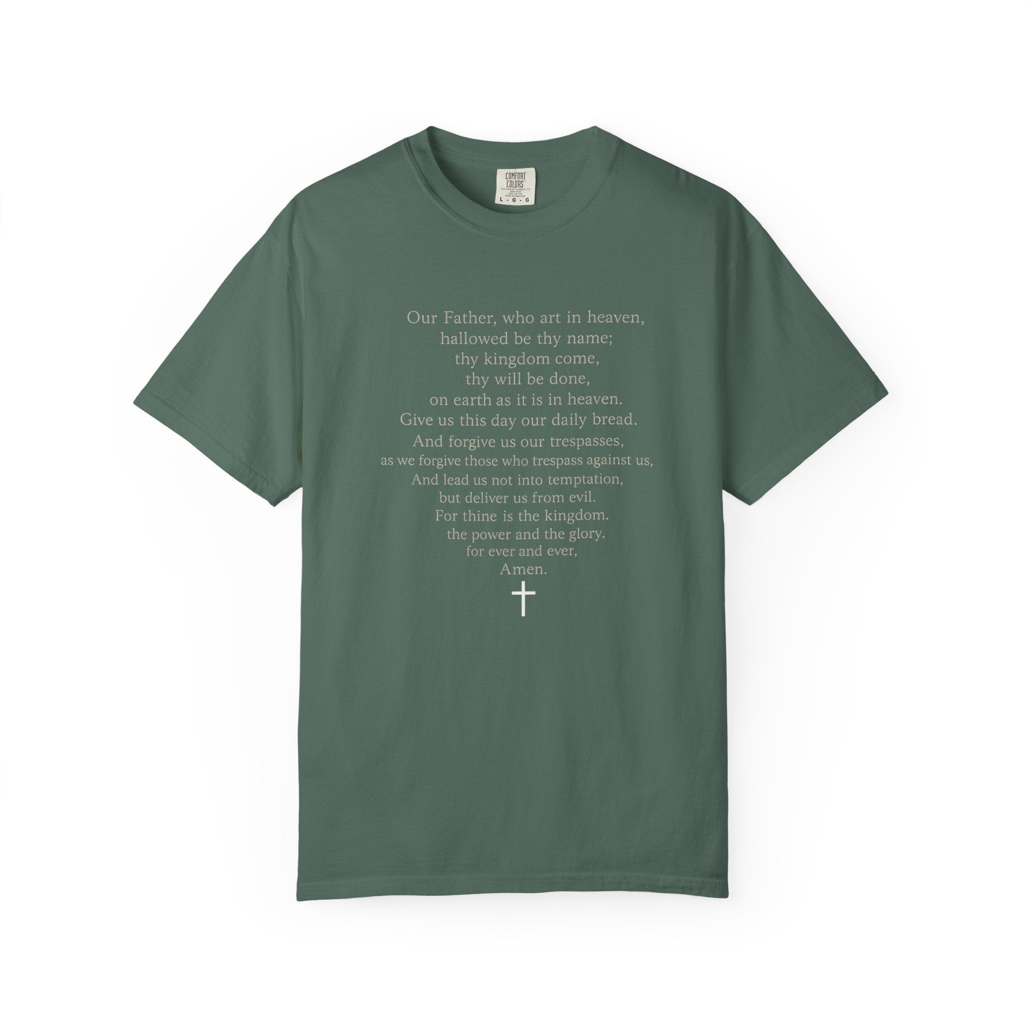 Lord's Prayer text T-shirt | Christian scripture tee