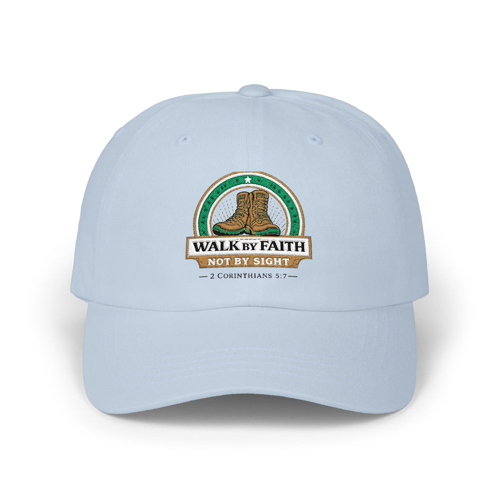 Dad Cap  "Walk by Faith Not by Sight" Embroidered Christian Baseball Hat