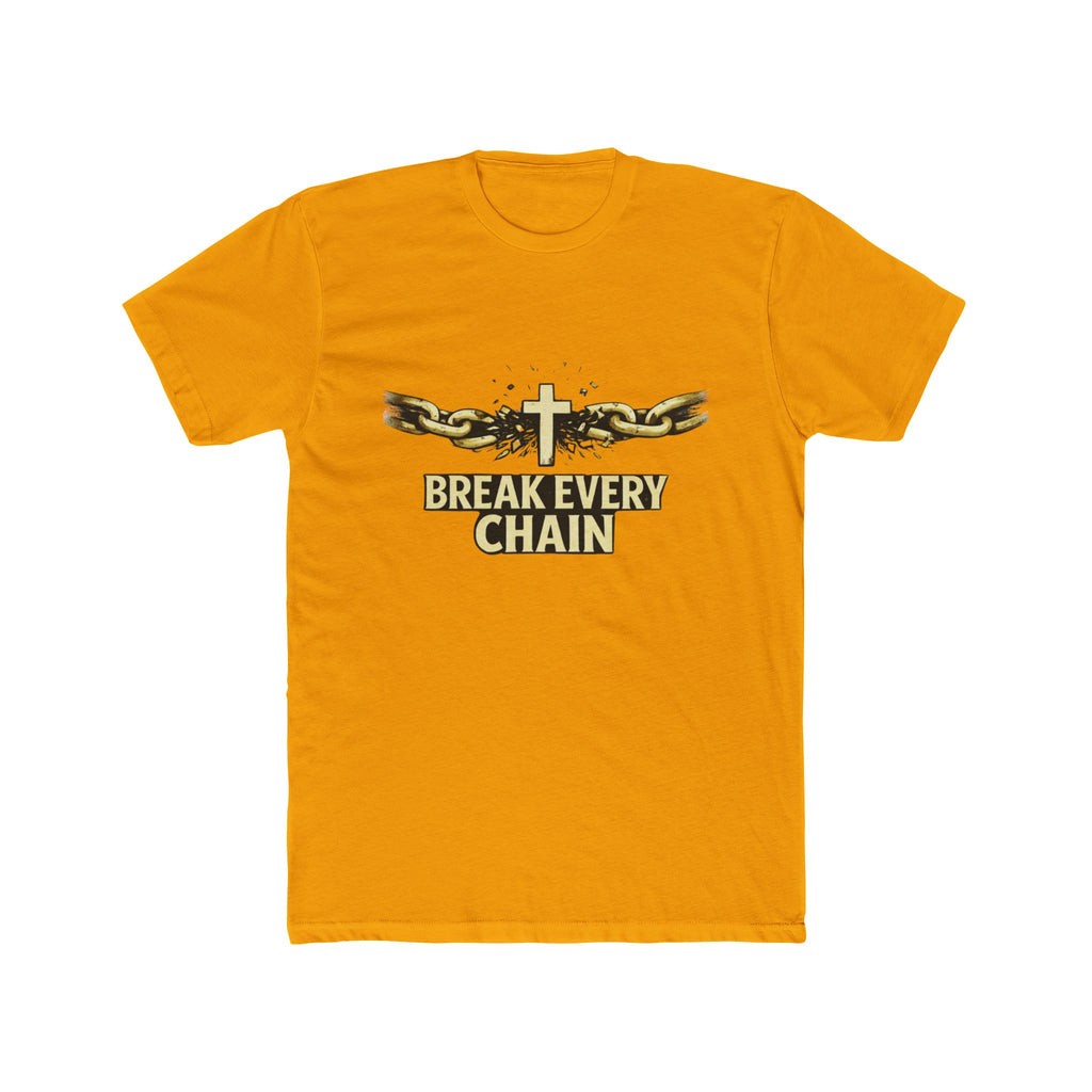 Break Every Chain T-Shirt | Cross with Broken Chains, Christian Faith Tee
