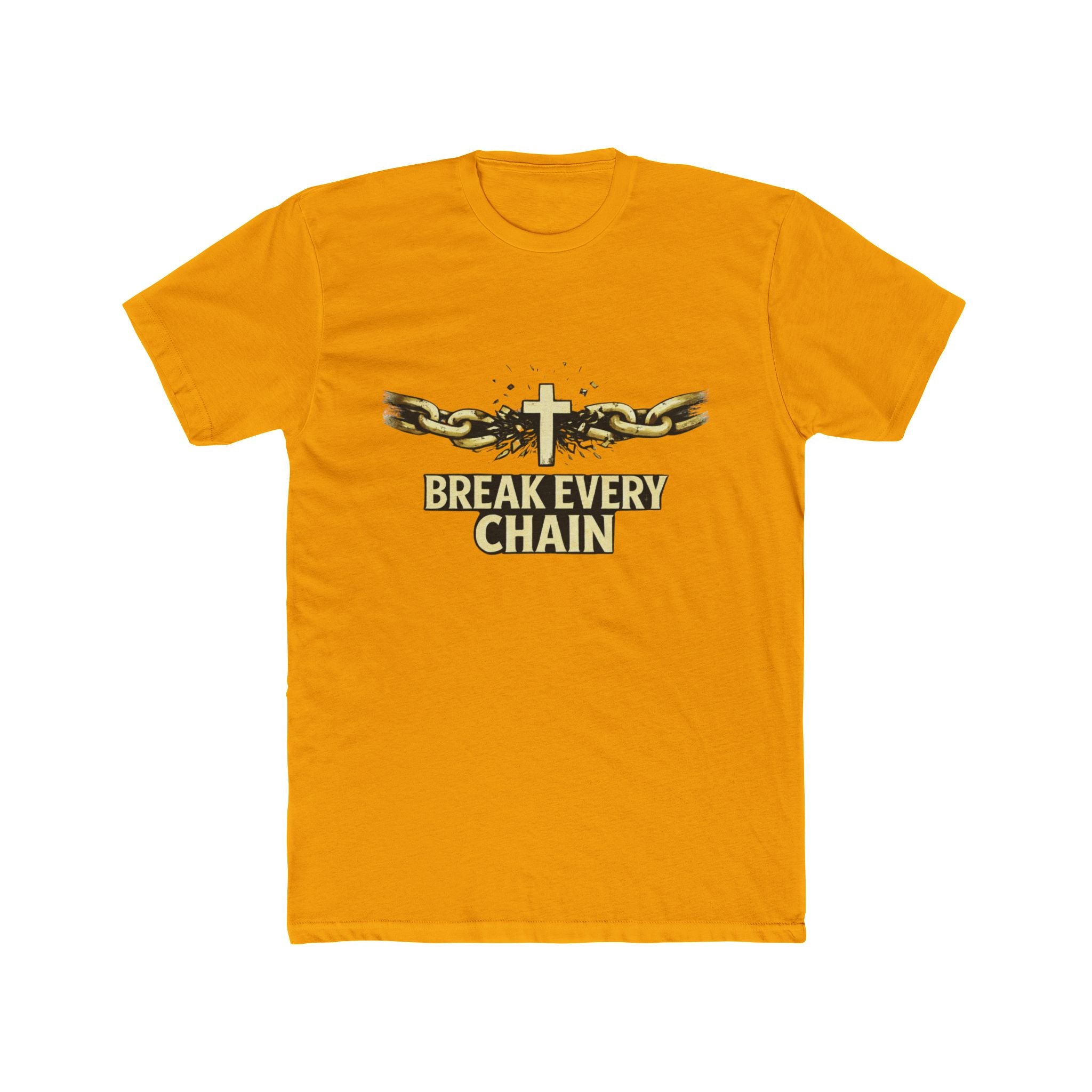 Break Every Chain T-Shirt | Cross with Broken Chains, Christian Faith Tee