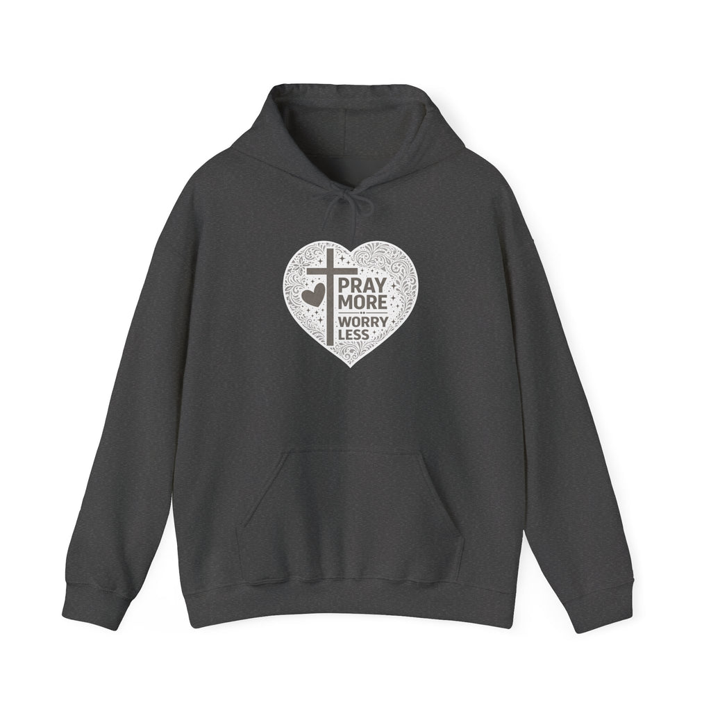 Womens "Pray More Worry Less" Heavy Blend™ Hooded Sweatshirt