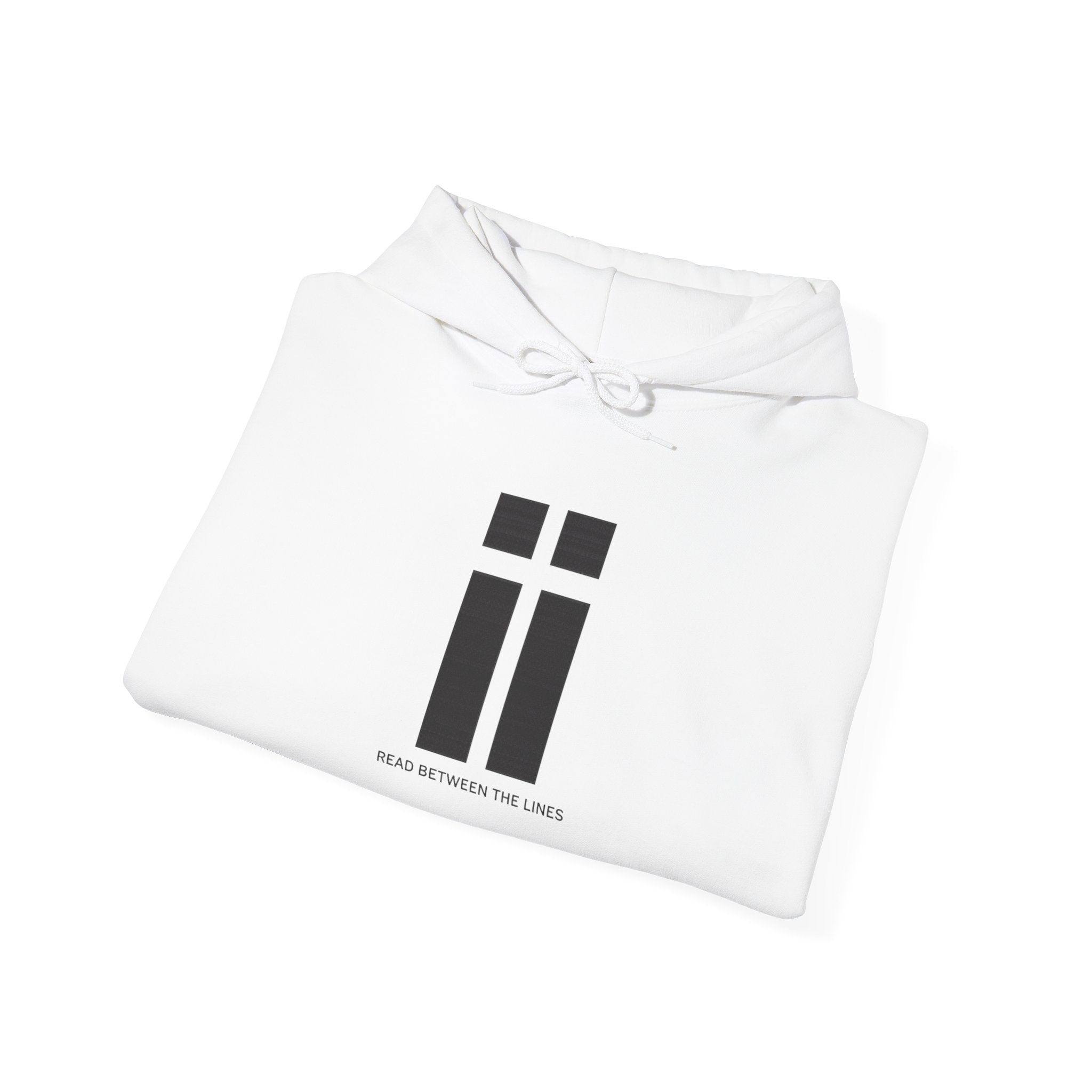 Womens Minimalist 'ii' Logo Hoodie Subtle Monochrome Graphic Pullover