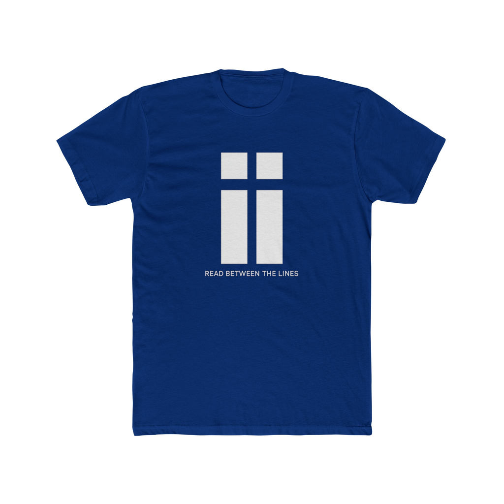 Read Between the Lines graphic Tee | Minimalist Cross Design