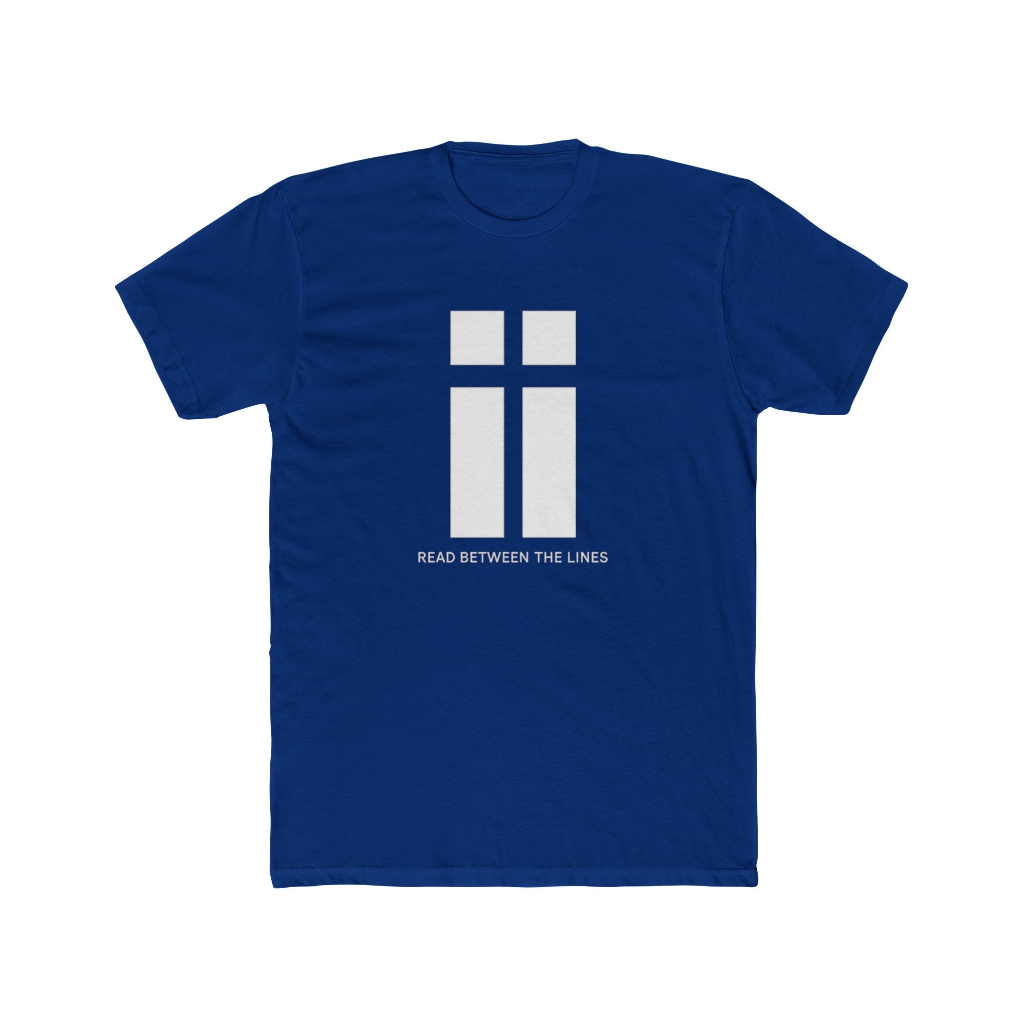 Read Between the Lines graphic Tee | Minimalist Cross Design