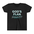 Youth Tee — "God's Plan" Jeremiah 29:11 Christian Faith Shirt