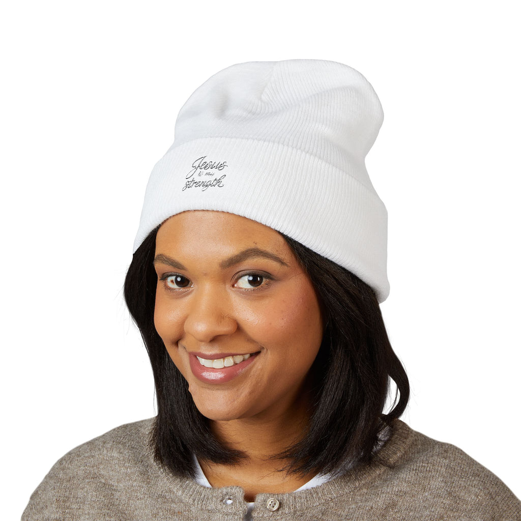 Embroidered Classic Cuffed Beanie — Minimal Script Logo