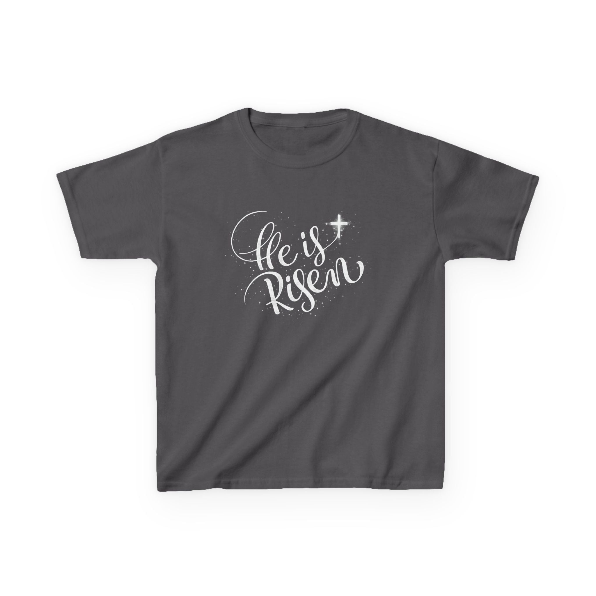 Girls Kids T-Shirt  "He Is Risen" Easter Christian Tee