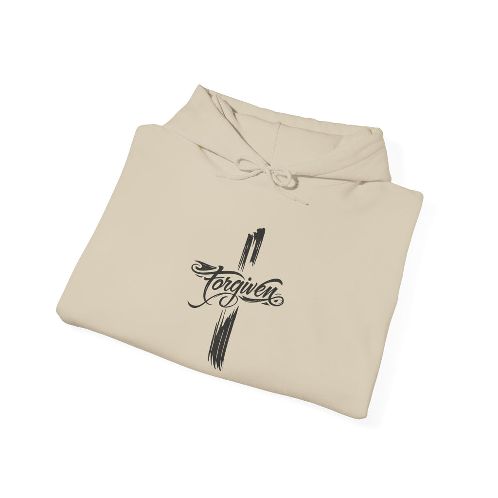 Mens Forgiven Cross Hoodie – Christian Faith Pullover