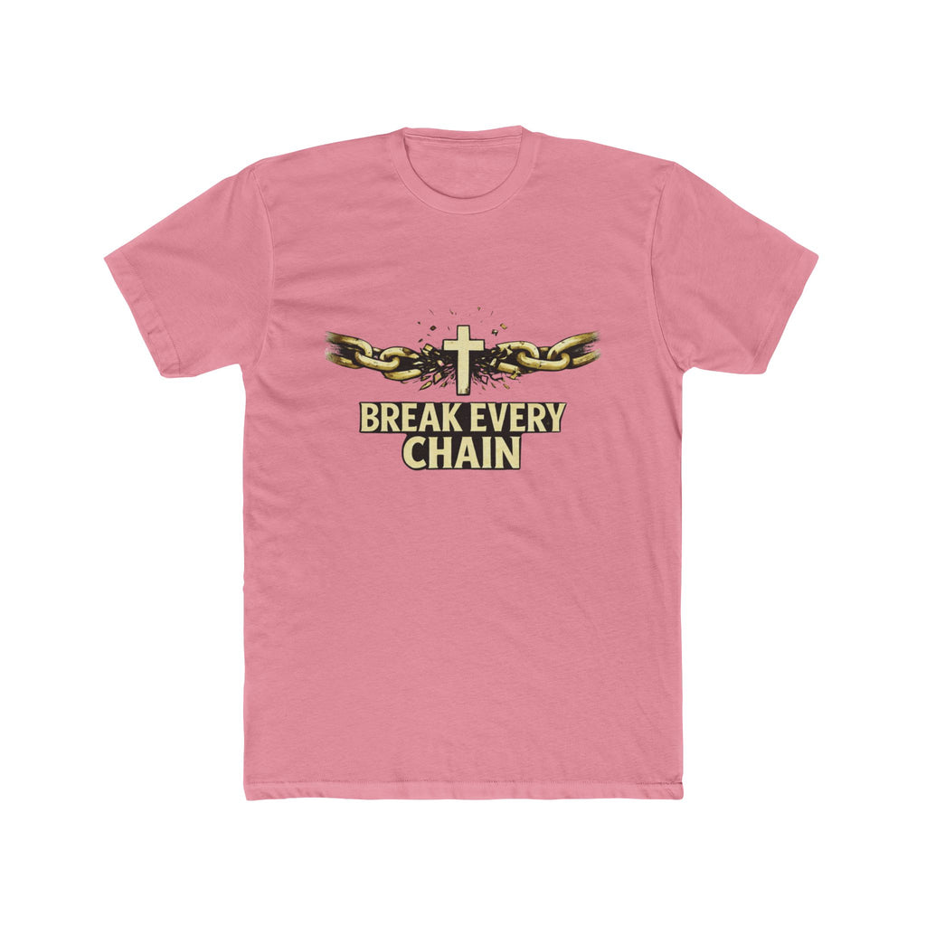 Break Every Chain T-Shirt | Cross with Broken Chains, Christian Faith Tee