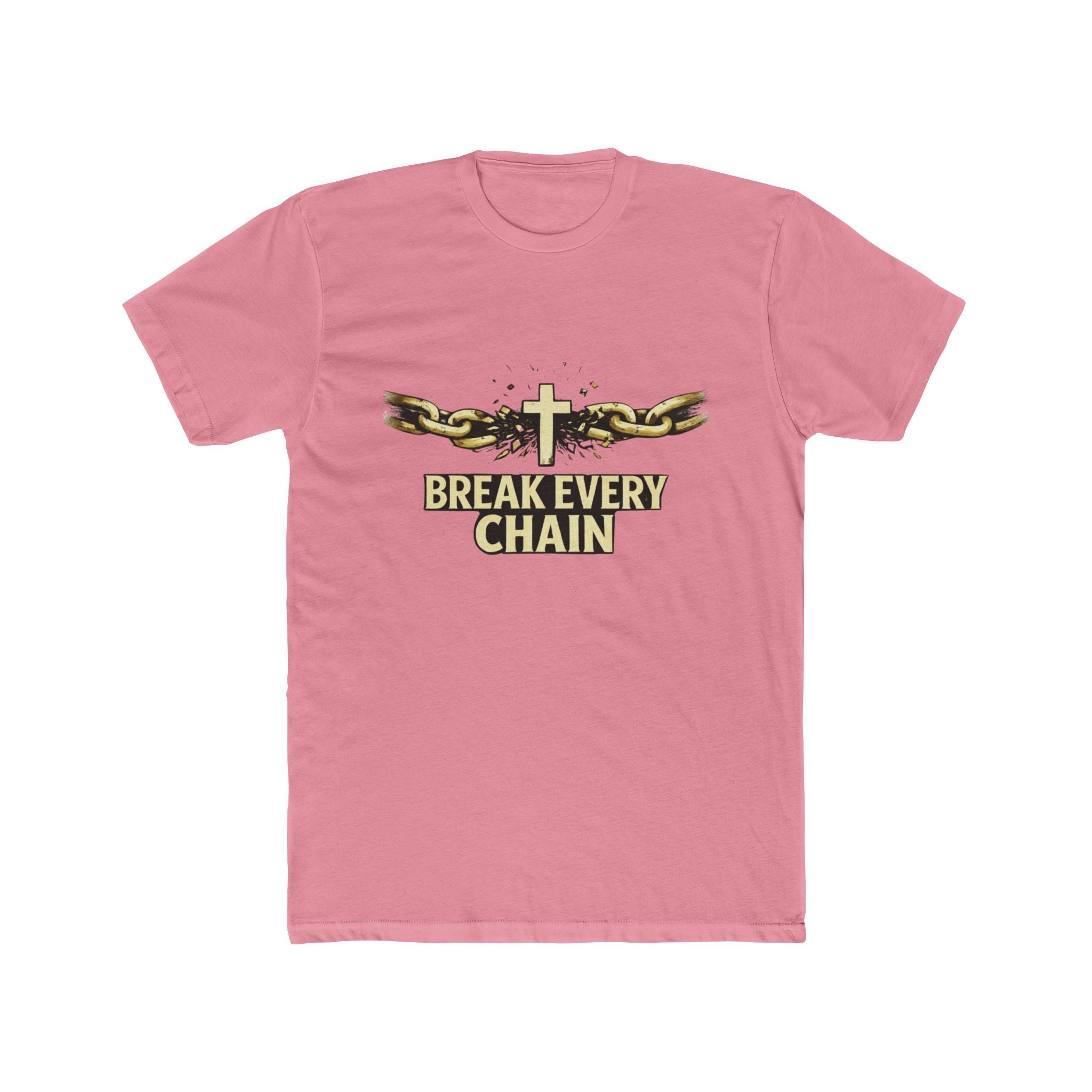 Break Every Chain T-Shirt | Cross with Broken Chains, Christian Faith Tee