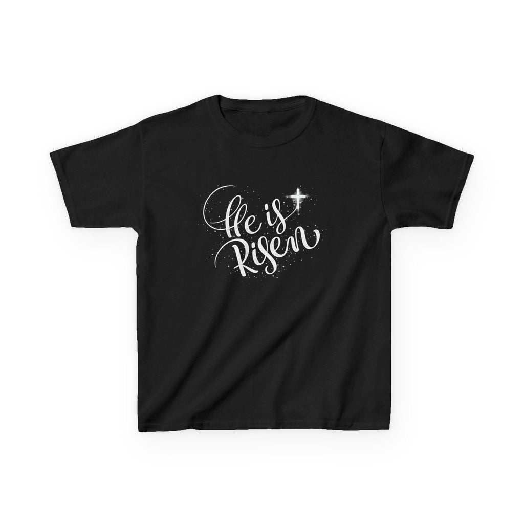 Girls Kids T-Shirt  "He Is Risen" Easter Christian Tee