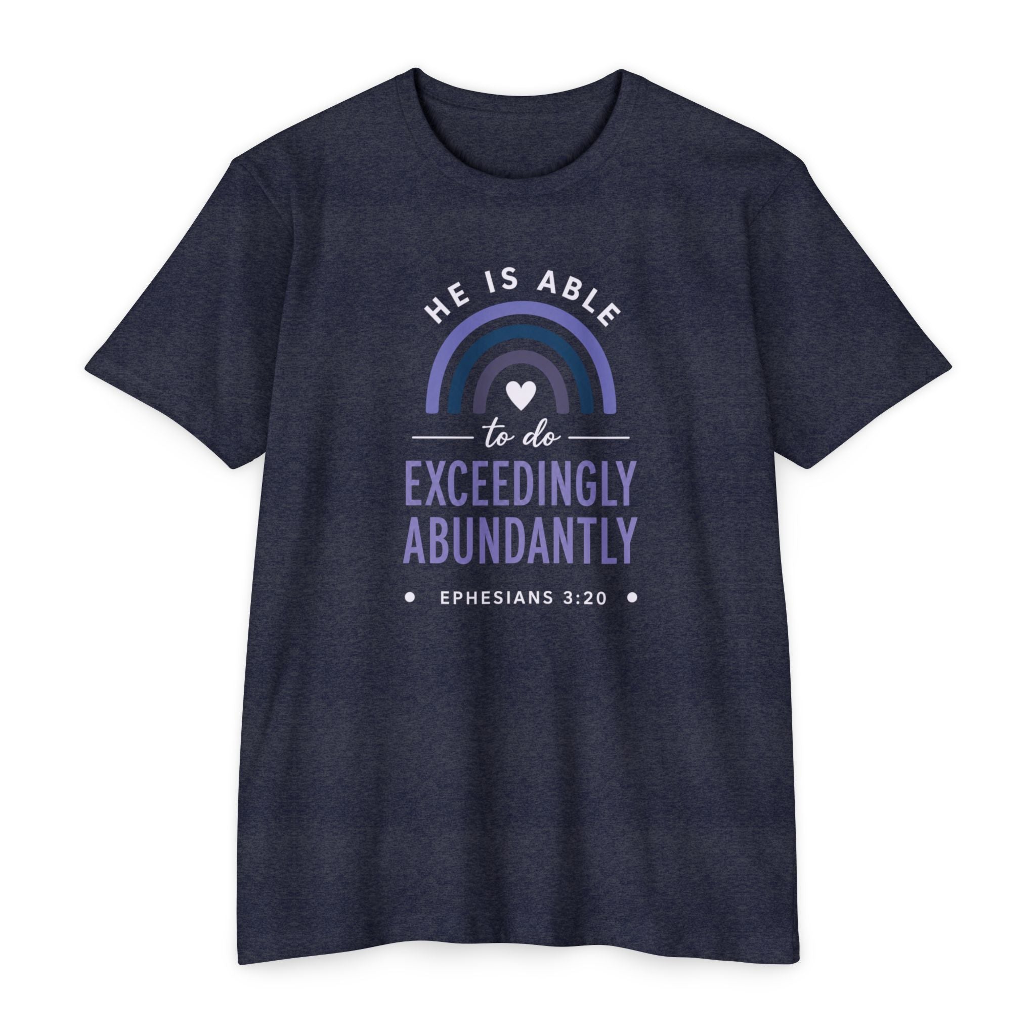 Womens Exceedingly Abundantly T-Shirt — Ephesians 3:20 Inspirational Christian Tee