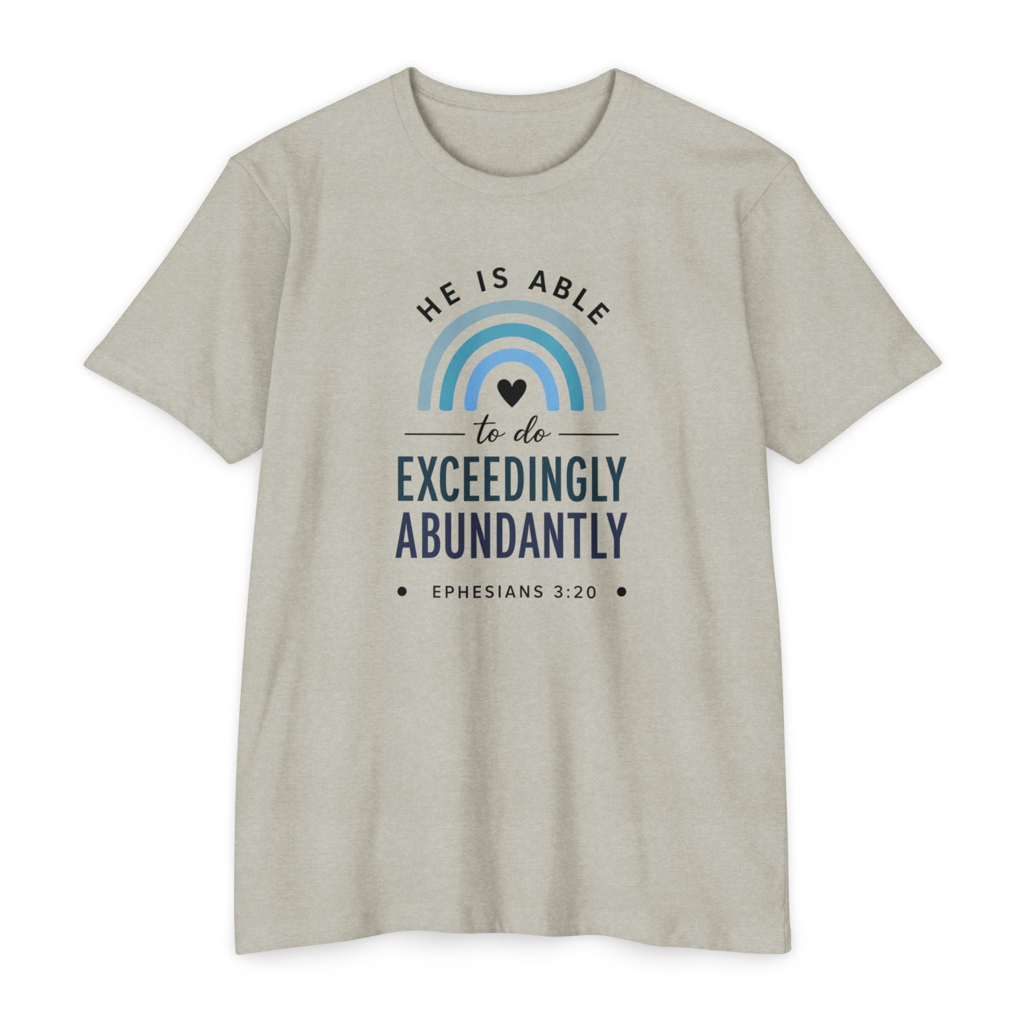 Womens Exceedingly Abundantly T-Shirt — Ephesians 3:20 Inspirational Christian Tee