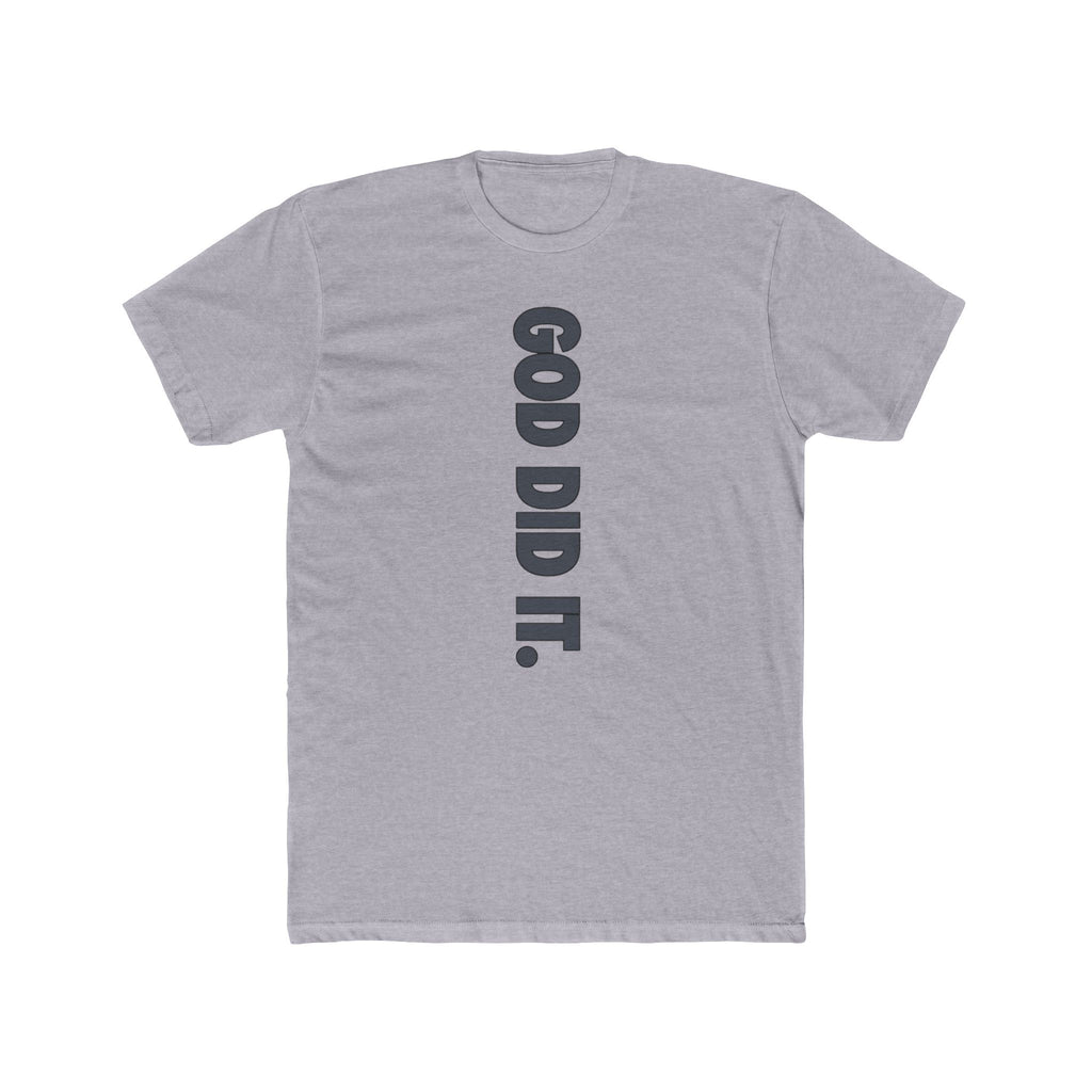God Did It Tee — Vertical Script Religious Christian T‑Shirt
