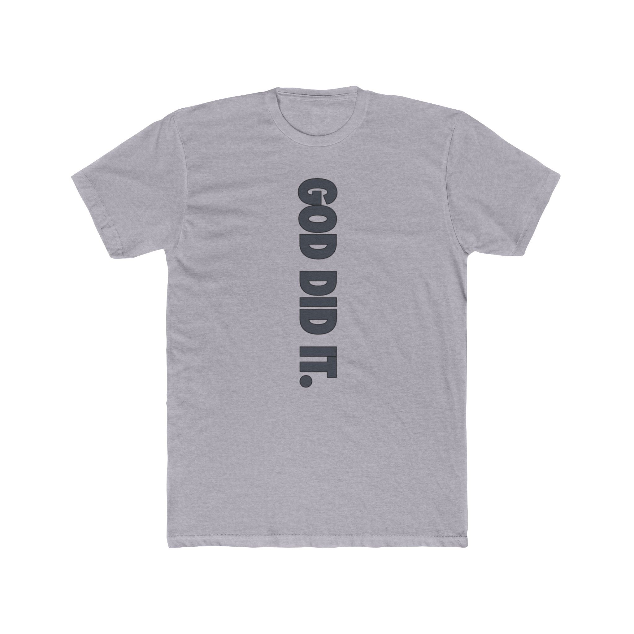 God Did It Tee — Vertical Script Religious Christian T‑Shirt