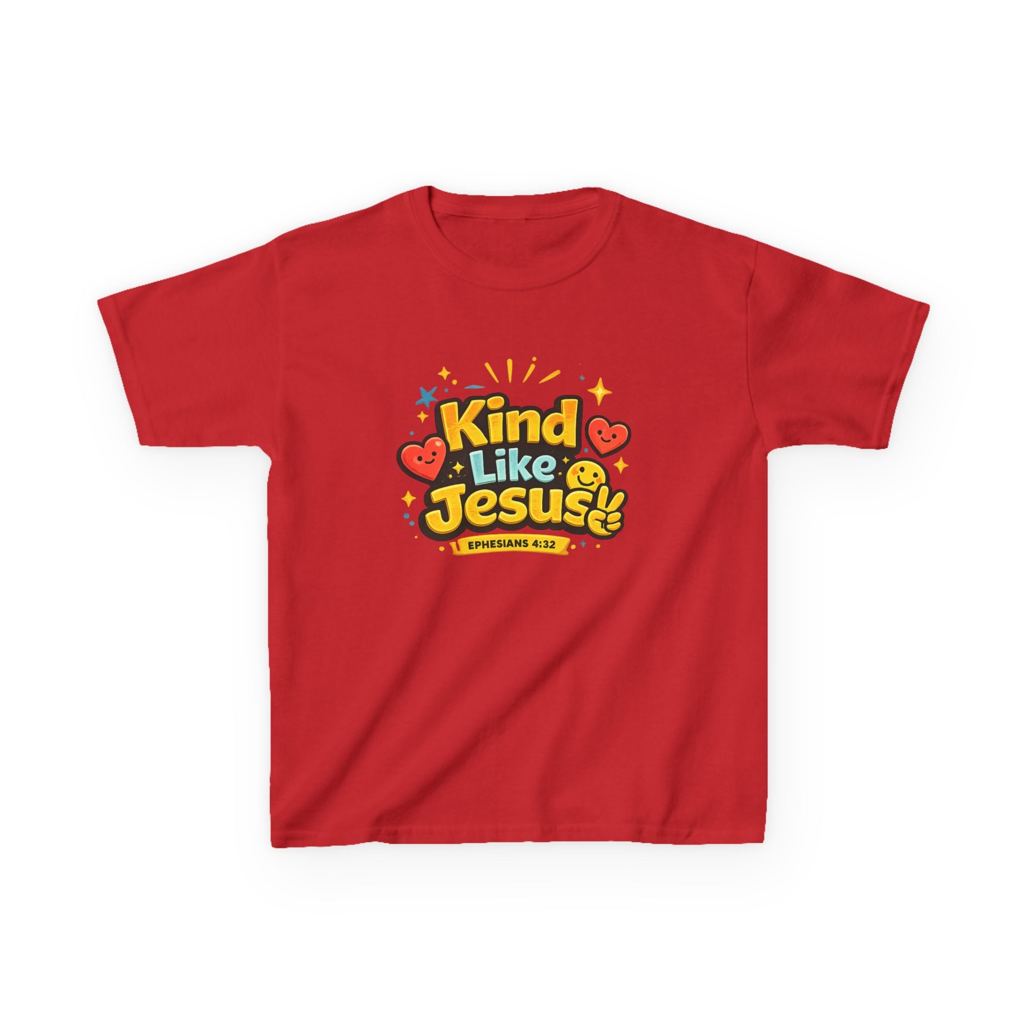 Kids Tee — "Kind Like Jesus" Cute Christian Graphic Shirt