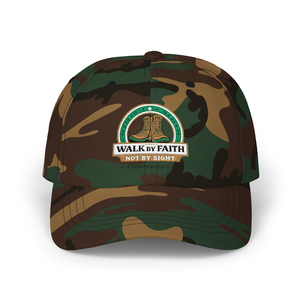 Dad Cap  "Walk by Faith Not by Sight" Embroidered Christian Baseball Hat