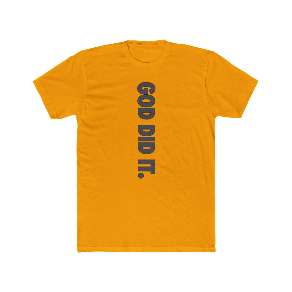 God Did It Tee — Vertical Script Religious Christian T‑Shirt