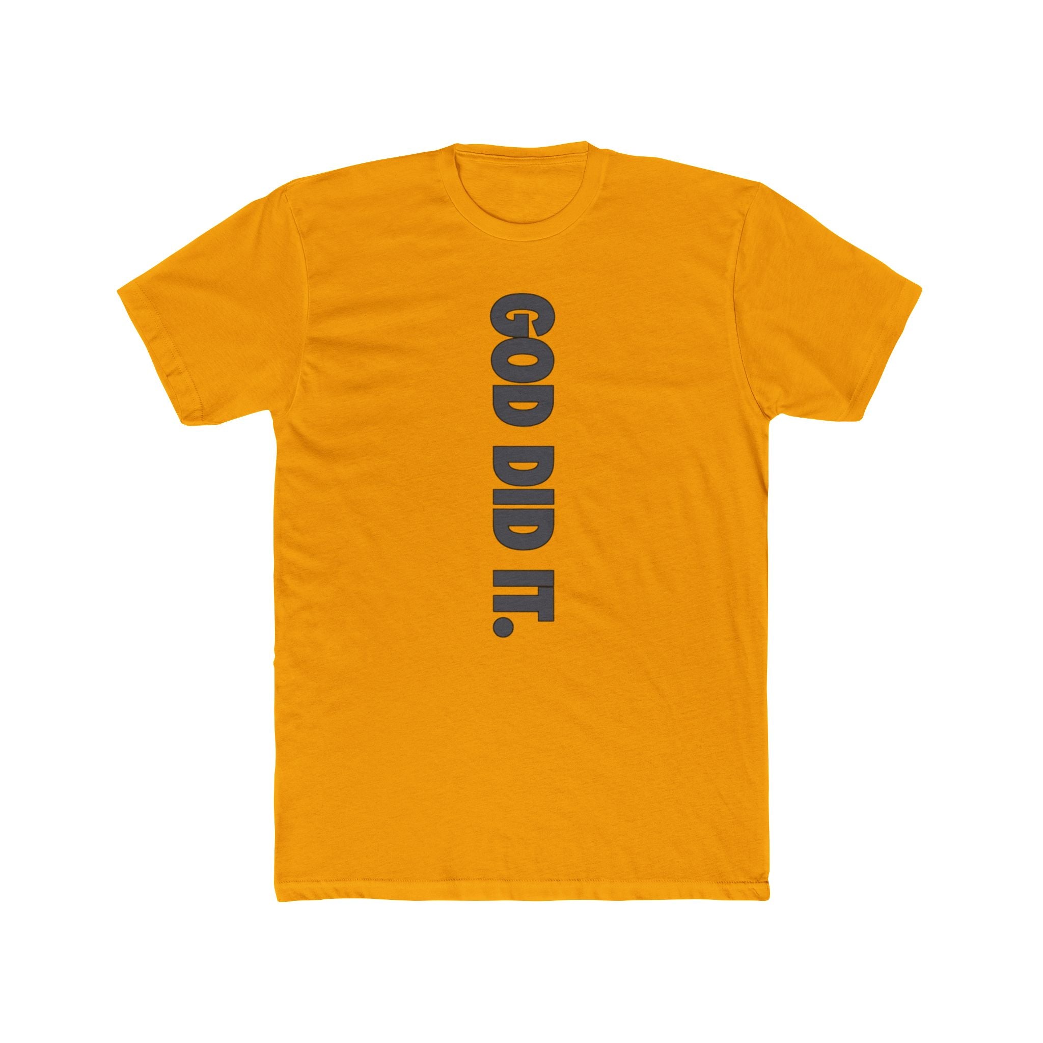 God Did It Tee — Vertical Script Religious Christian T‑Shirt
