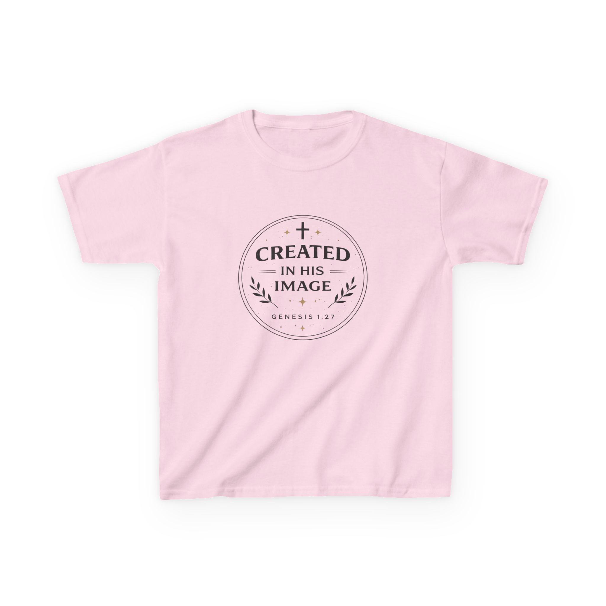 Girls  " Created In His Image" Kids Heavy Cotton™ Tee