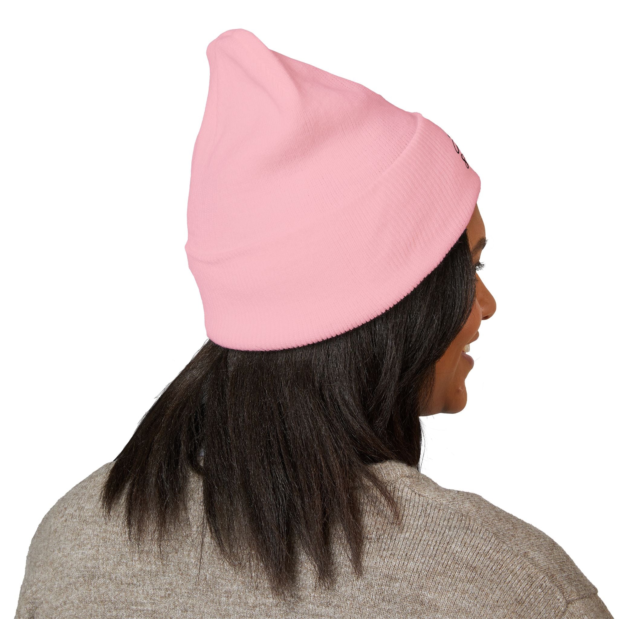 Embroidered 'Jesus Is My Strength' Cuffed Beanie