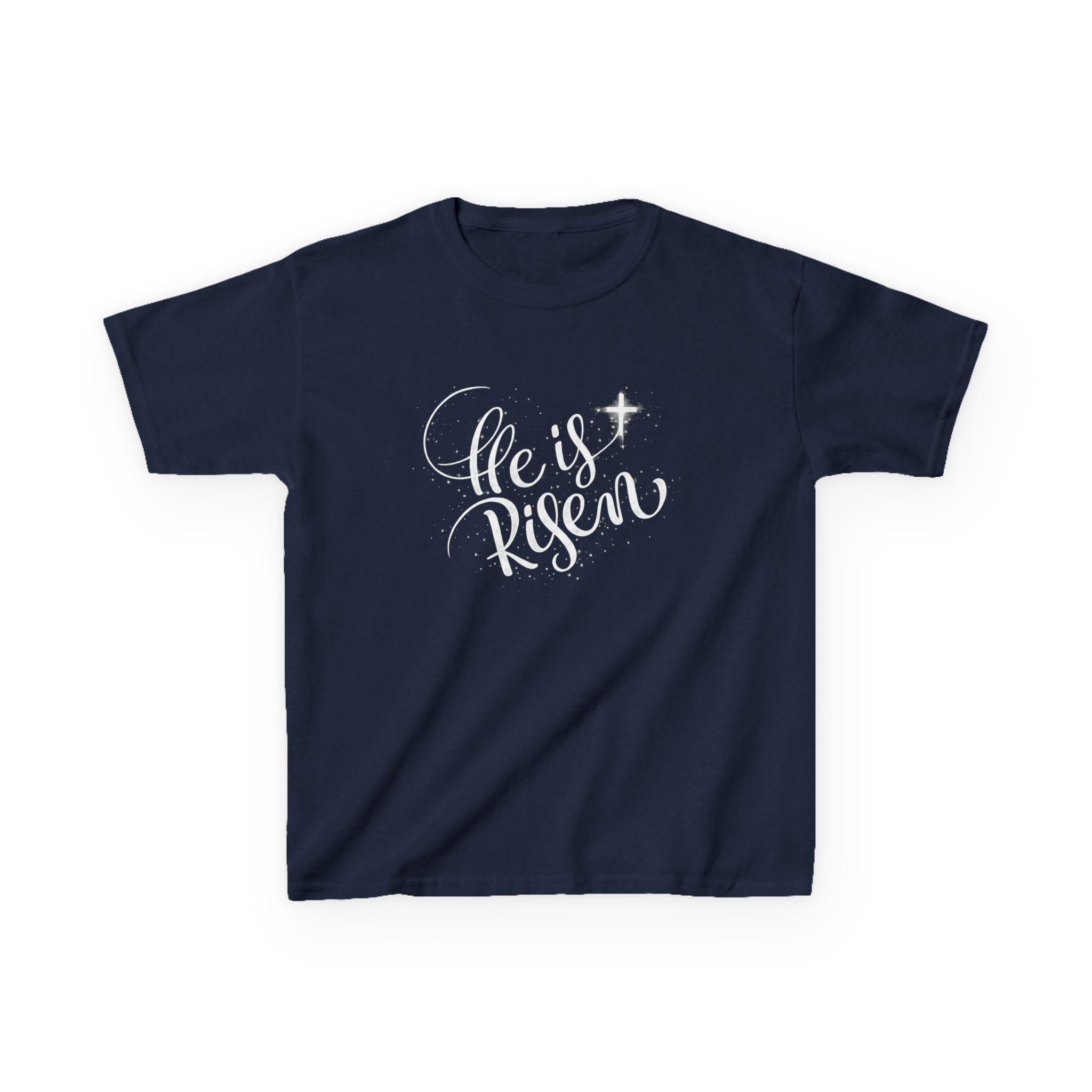 Boys  Kids T-Shirt  "He Is Risen" Easter Christian Tee