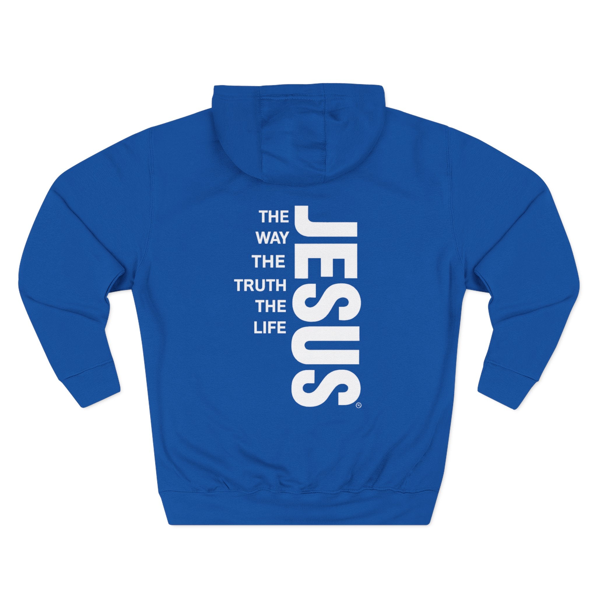 Jesus Vertical Text Hoodie — The Way The Truth The Life Christian Hoodie