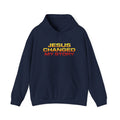 Mens Jesus Changed My Story Hoodie — Christian Faith Inspirational Pullover