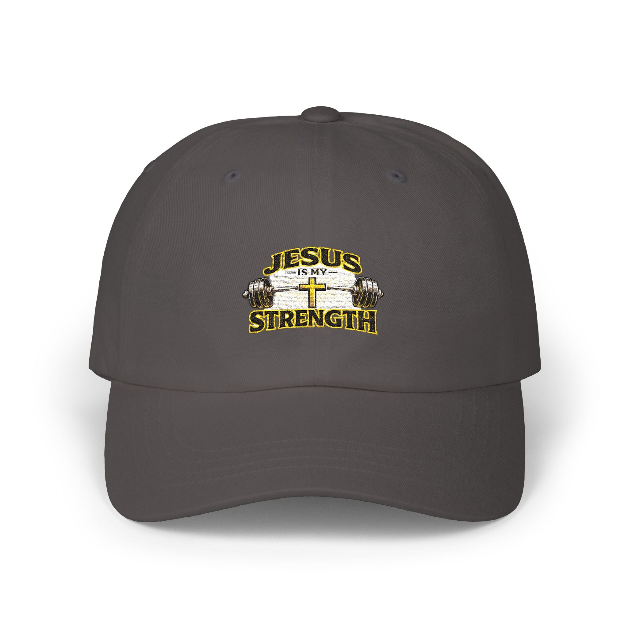 Dad Cap — "Jesus Strength" Embroidered Christian Baseball Hat