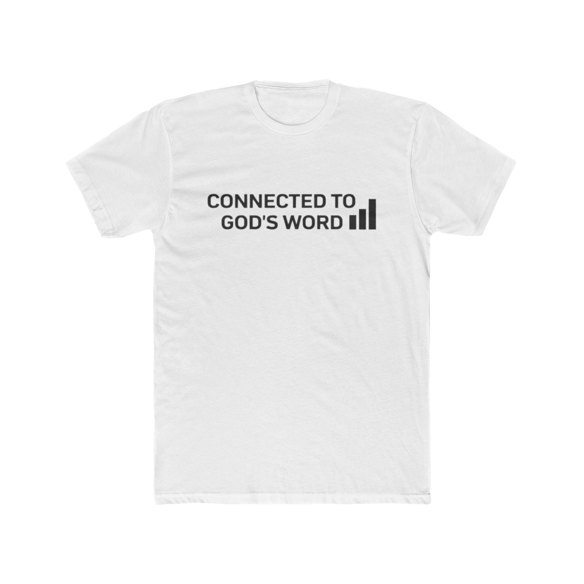 Connected to God's Word | Men Christian Faith Graphic Shirt