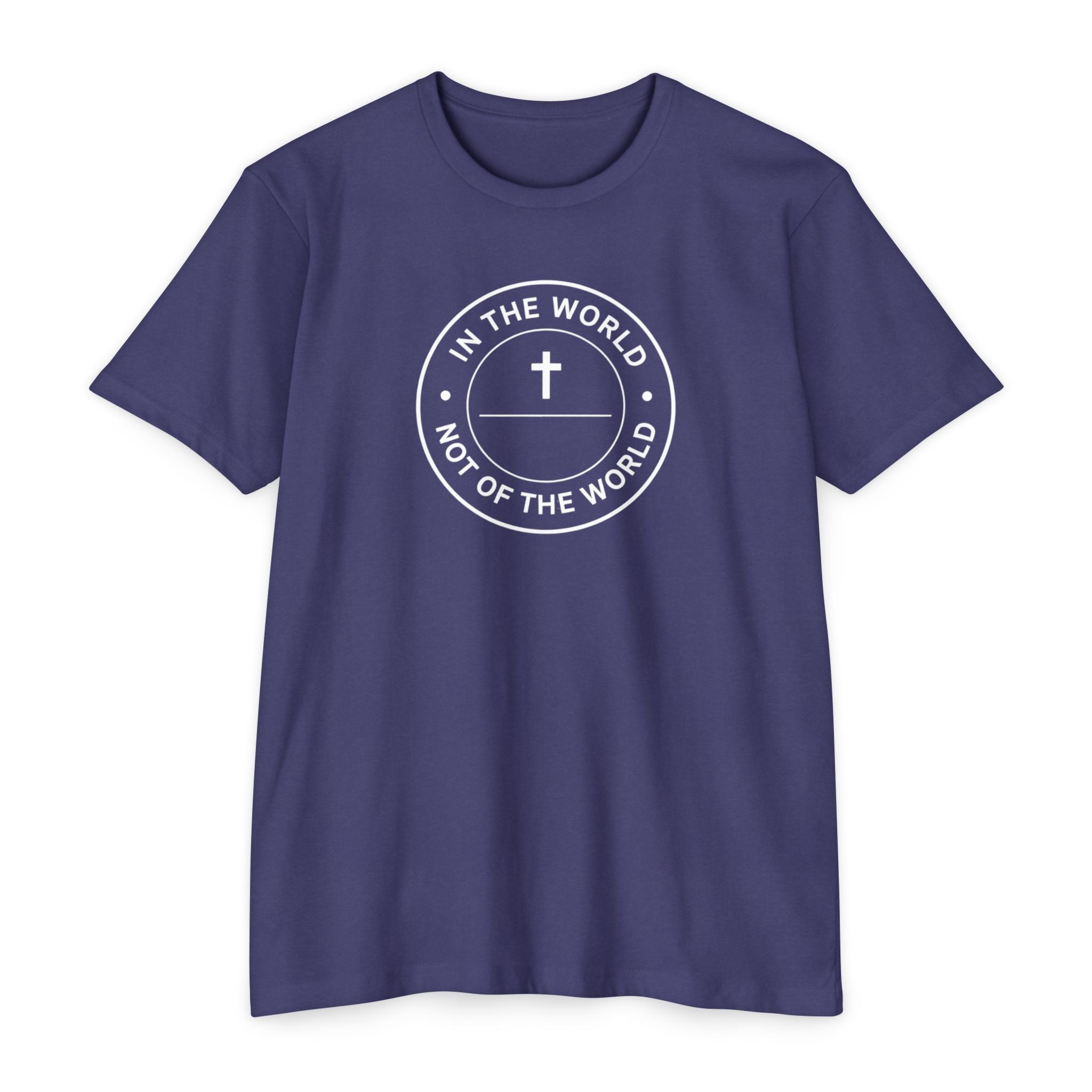 Womens "In The World Not Of The World" Christian Garment-Dyed T-shirt