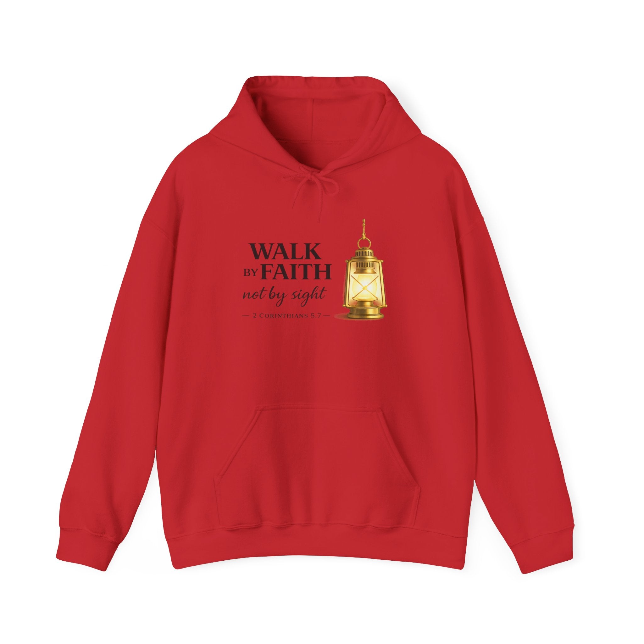 Womens Faith Lantern Hoodie  "Walk by Faith, not by sight" Christian Prayer Sweatshirt