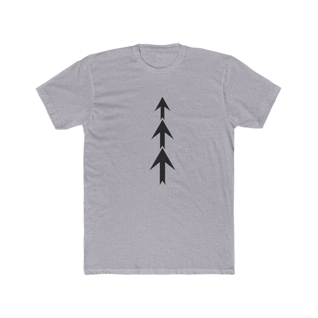 Triple Arrow Vertical Tee | Minimal Geometric Arrow Shirt