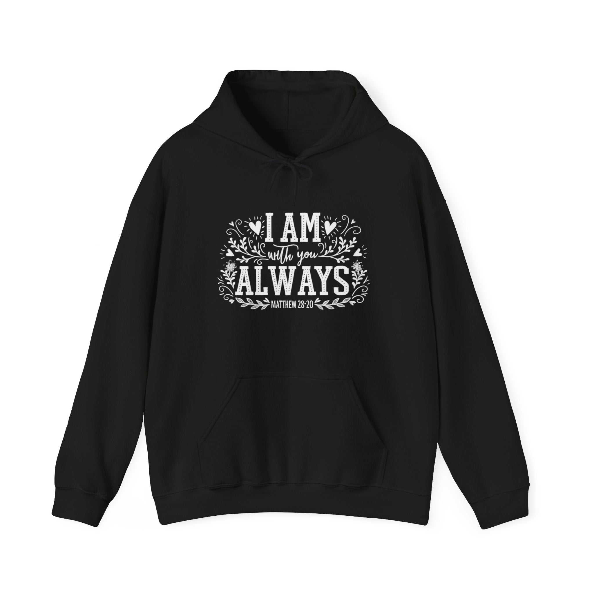 Womens I Am Always With You Hoodie — Comforting Memorial Hoodie with Heart & Script Design