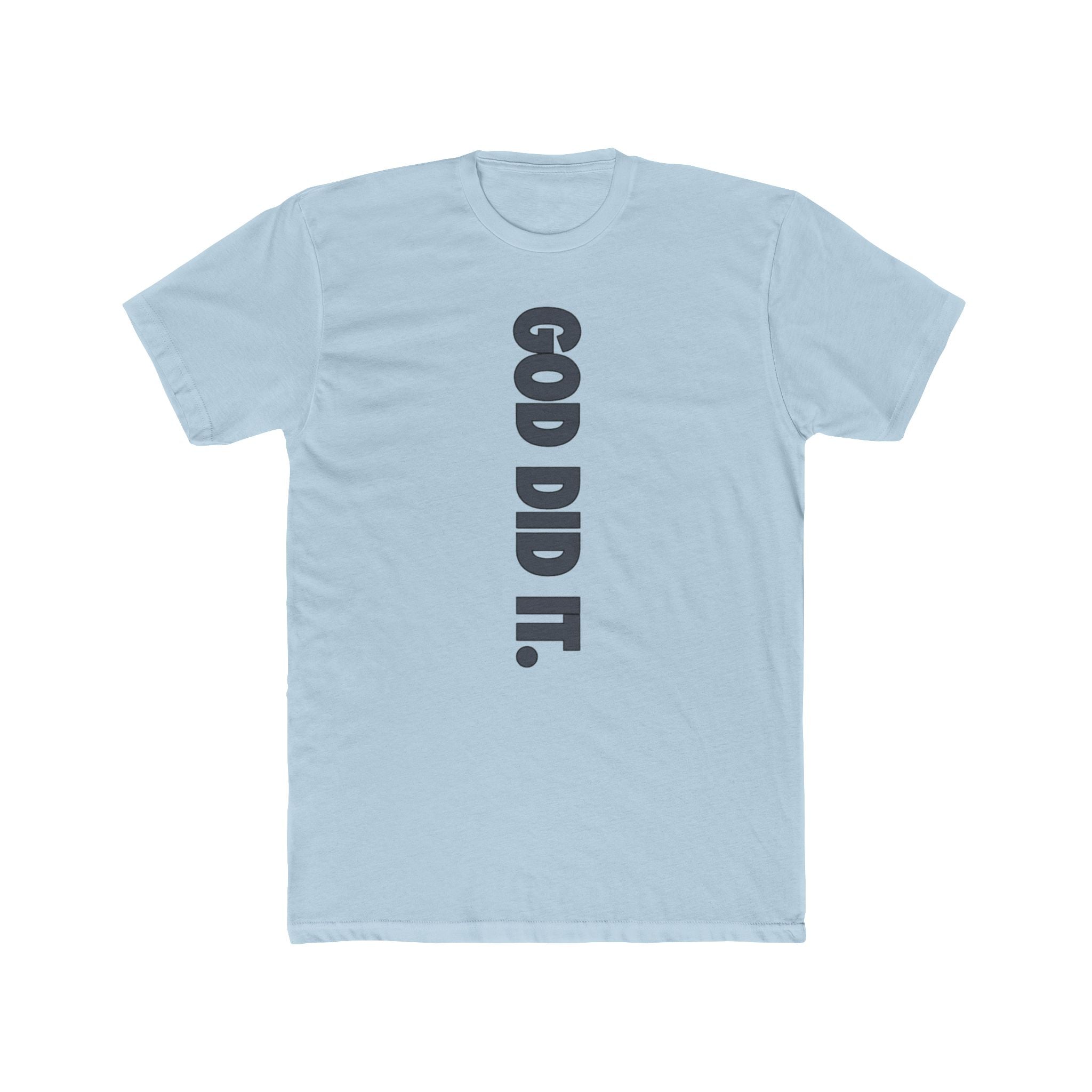 God Did It Tee — Vertical Script Religious Christian T‑Shirt