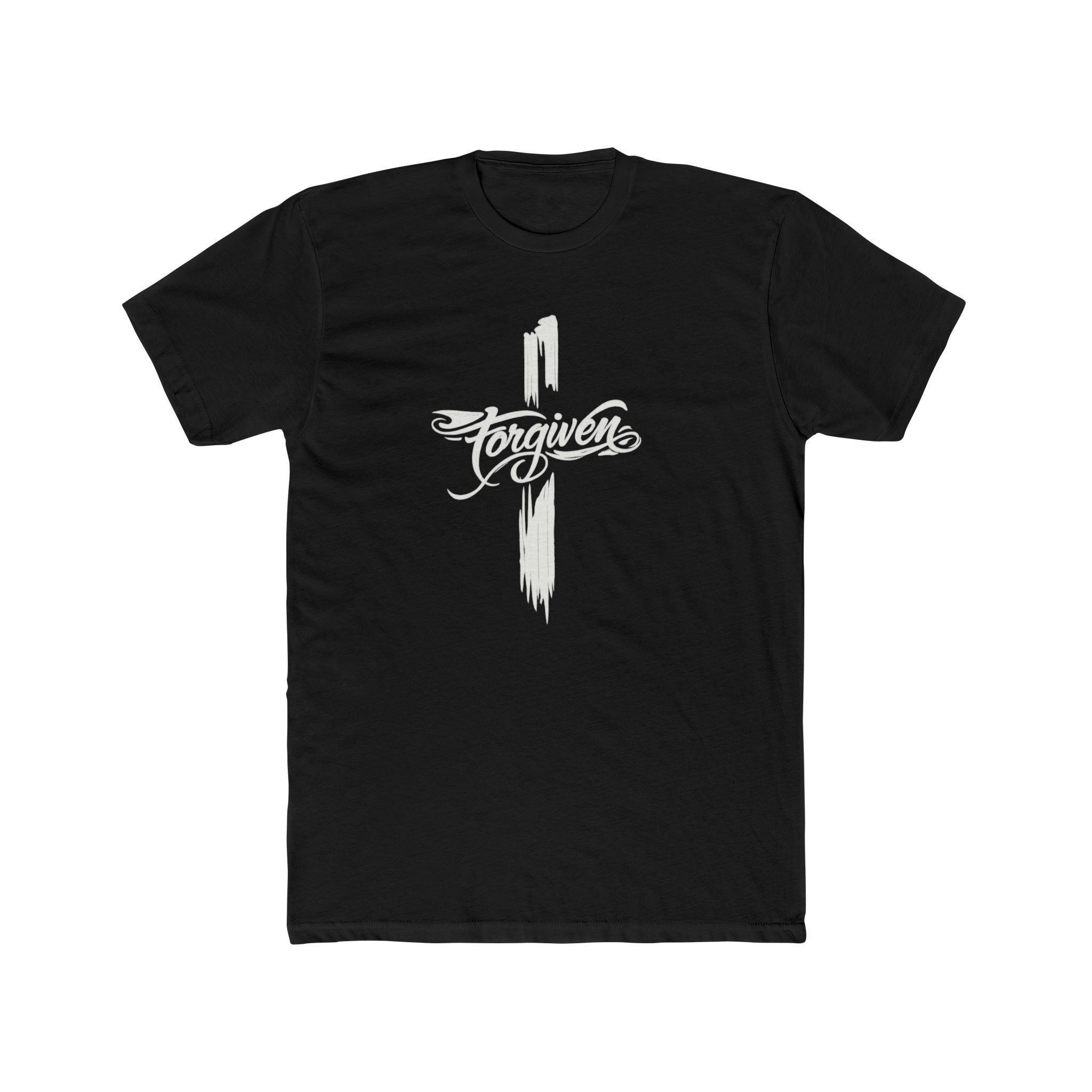 Faith Cross Script T-Shirt | Religious Christian Tee