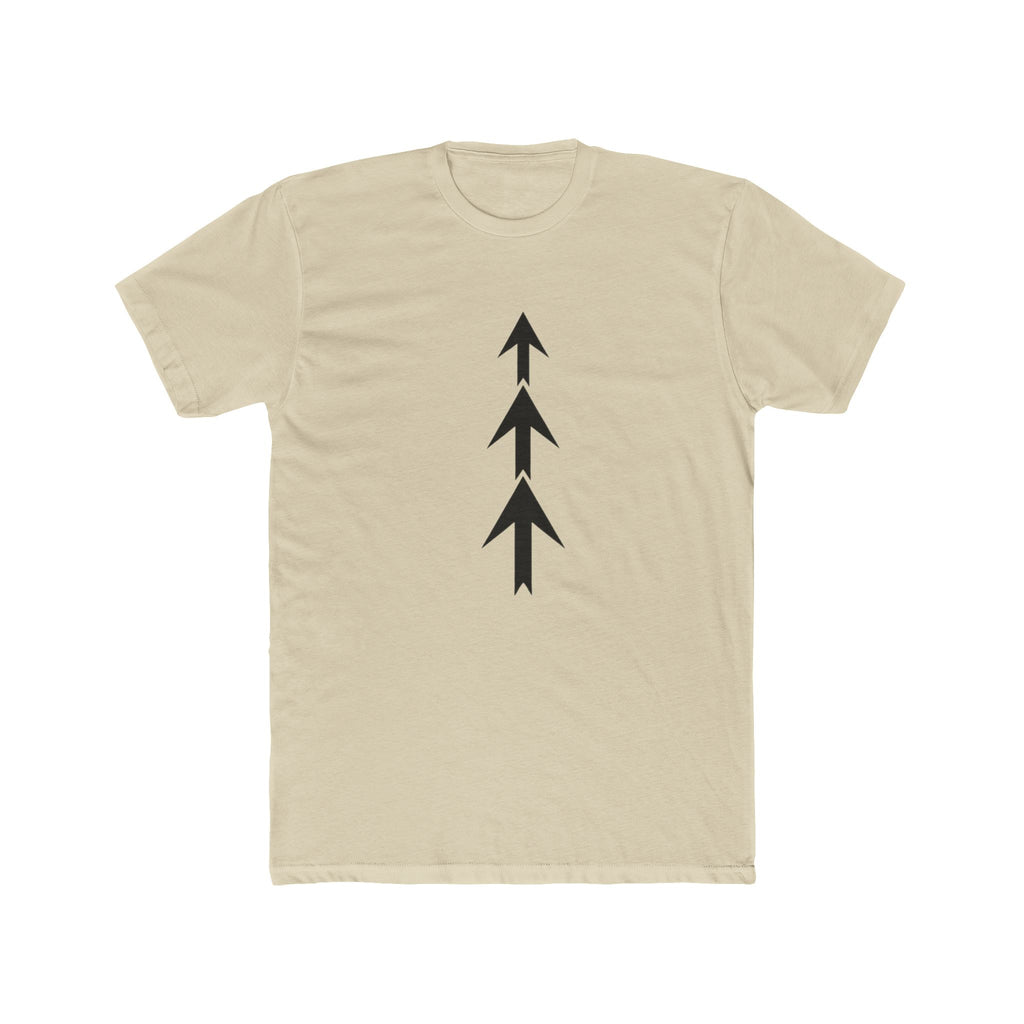Triple Arrow Vertical Tee | Minimal Geometric Arrow Shirt