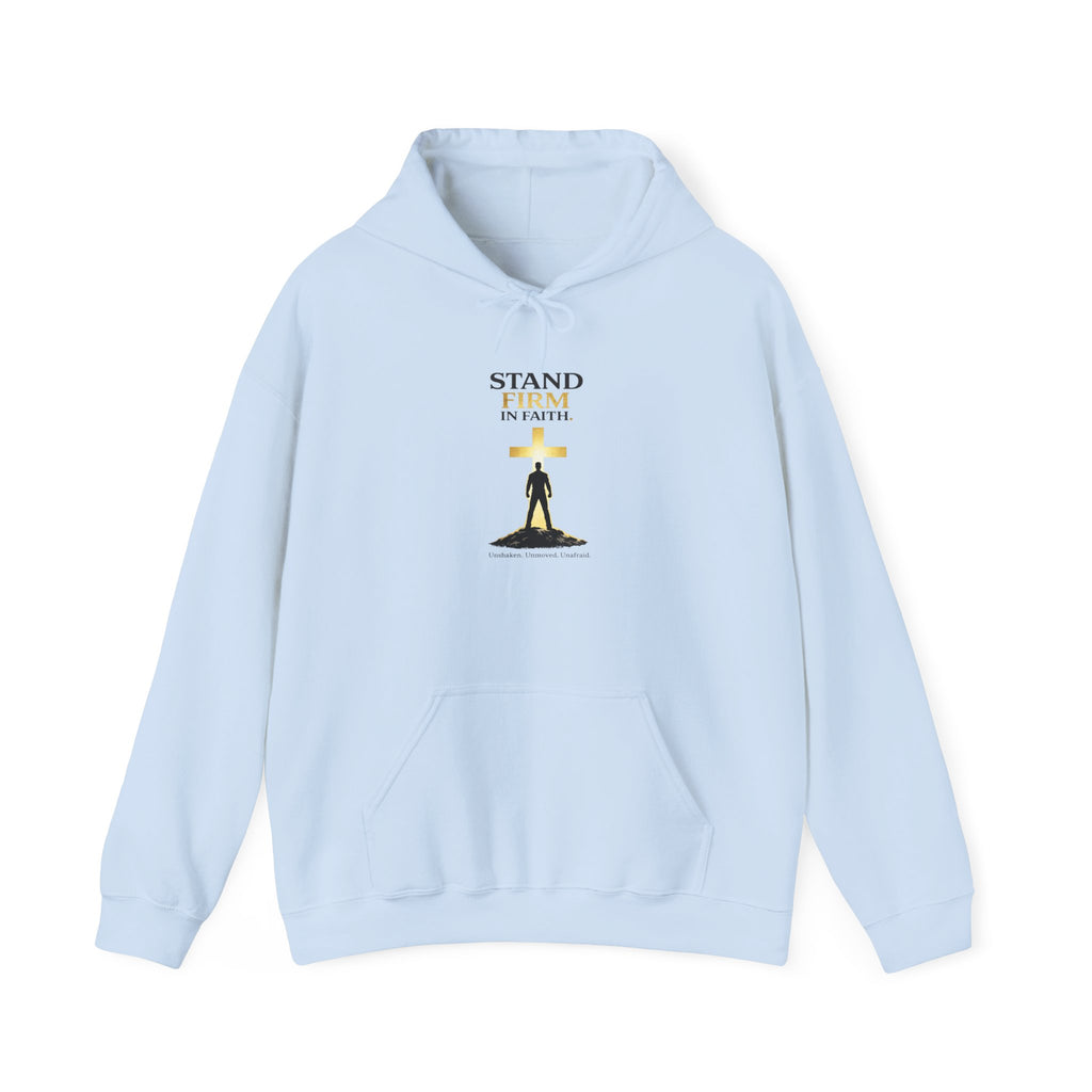 Men Stand Firm In Faith Hoodie — Christian Inspirational Hooded Sweatshirt