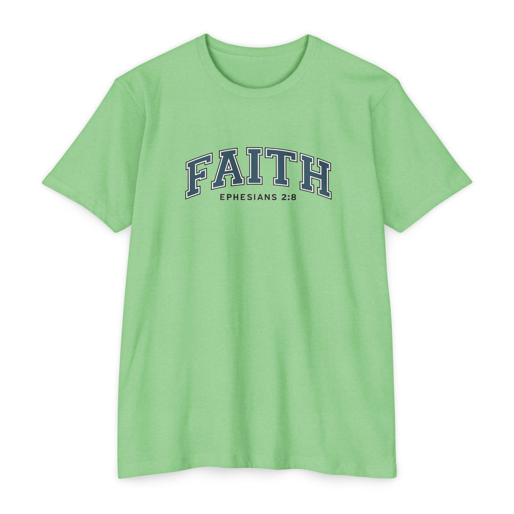 Womens Faith Graphic T-Shirt — Ephesians 2:8 Christian Tee